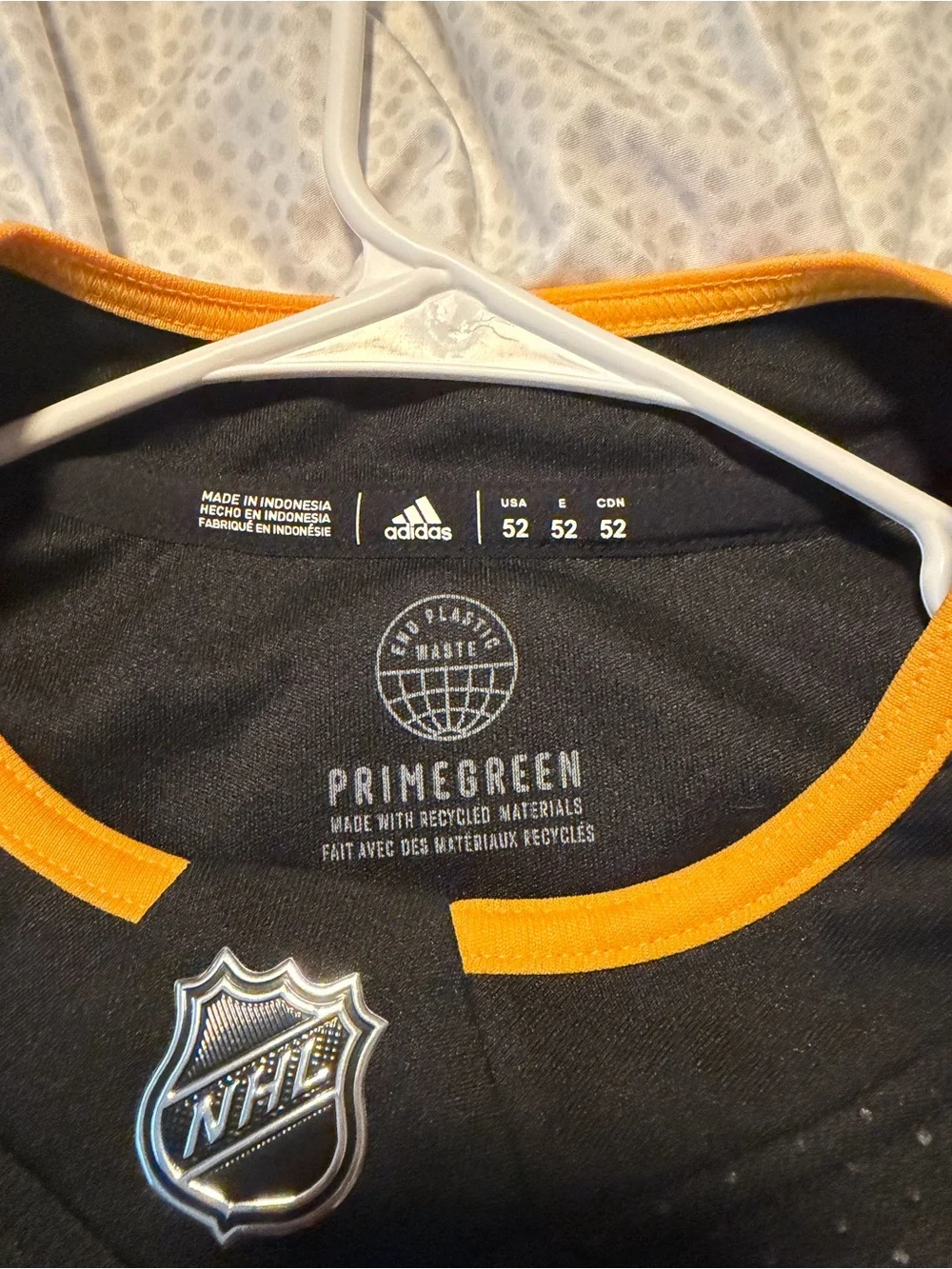 adidas Black and Gold Pittsburgh Hockey Jersey